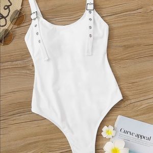 white one piece bathing suit